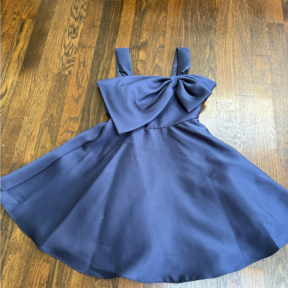 Girls size 7 Elegant Navy Blue Kids Dress
